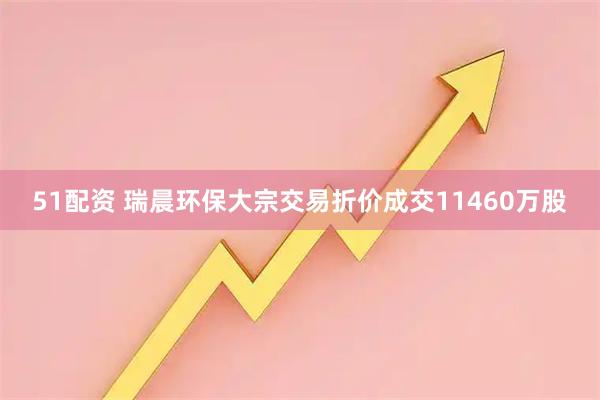 51配资 瑞晨环保大宗交易折价成交11460万股